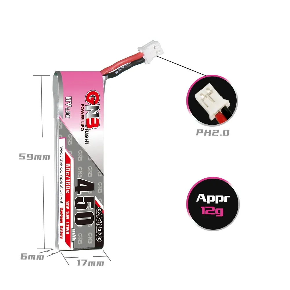 2pcs new GNB 2S 7.6V 450mAh 80 - Drone Racing Charger ulasan dan harga