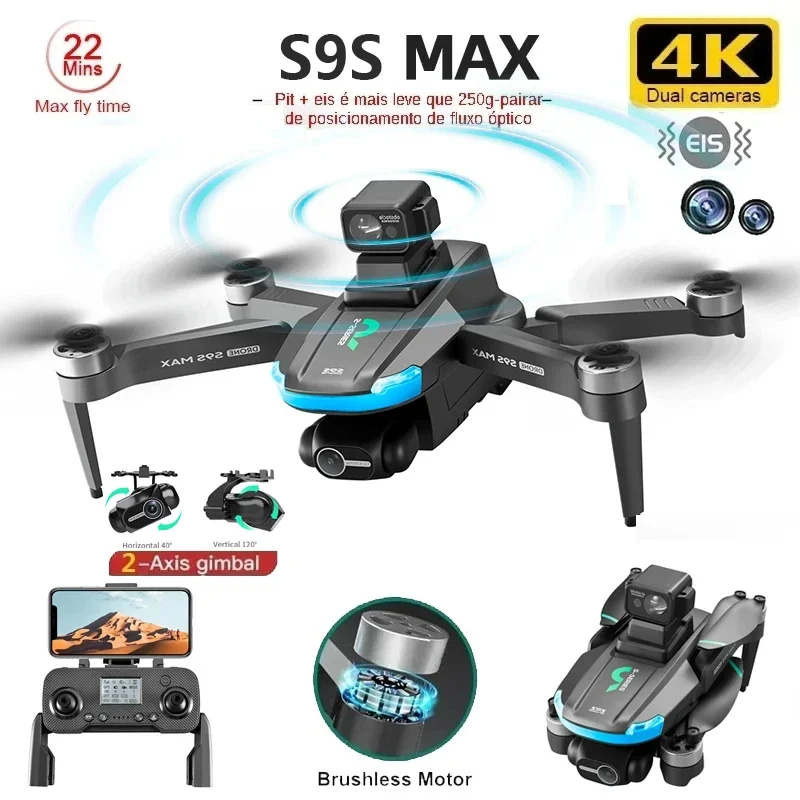 NEW S9S MAX MINI Drone 4K 2-Ax - Drone Racing Camera ulasan dan harga